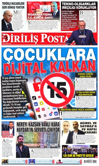 Diriliş Postası Gazetesi 11 Ekim 2026 Manşeti