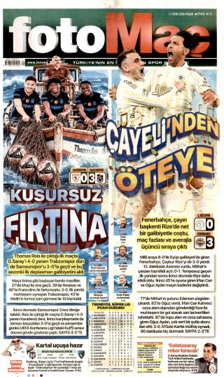 Fotomaç Gazetesi 11 Ekim 2026 Manşeti