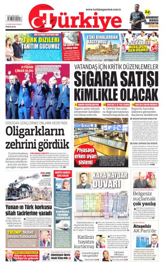 Türkiye Gazetesi 11 Ekim 2026 Manşeti