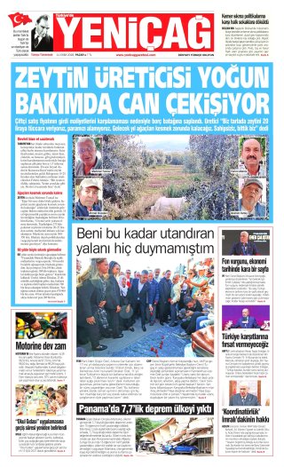 Yeniçağ Gazetesi 11 Ekim 2026 Manşeti