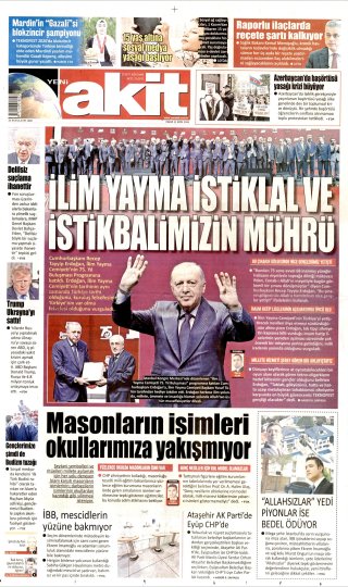 Yeni Akit Gazetesi 12 Ekim 2026 Manşeti