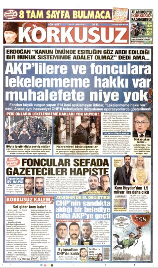 Korkusuz Gazetesi 12 Ekim 2026 Manşeti