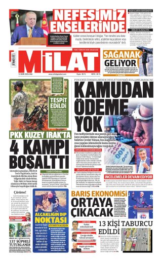 Milat Gazetesi 13 Ekim 2026 Manşeti