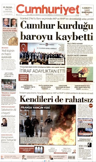 Cumhuriyet Gazetesi 14 Ekim 2026 Manşeti