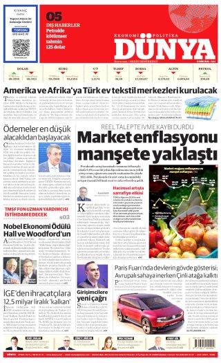 Dünya Gazetesi 14 Ekim 2026 Manşeti