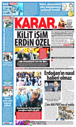 Karar Gazetesi 14 Ekim 2026 Manşeti