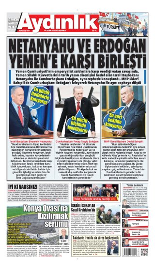 Aydınlık Gazetesi 15 Ekim 2026 Manşeti