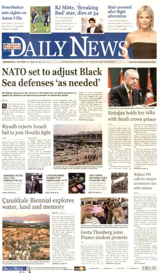 Hürriyet Daily News Gazetesi 15 Ekim 2026 Manşeti