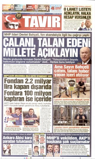 Tavır Gazetesi 15 Ekim 2026 Manşeti