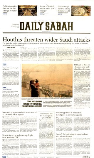 Daily Sabah Gazetesi 16 Ekim 2026 Manşeti