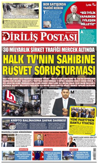Diriliş Postası Gazetesi 16 Ekim 2026 Manşeti