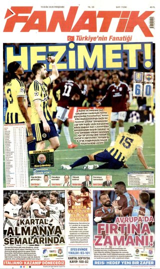 Fanatik Gazetesi 16 Ekim 2026 Manşeti