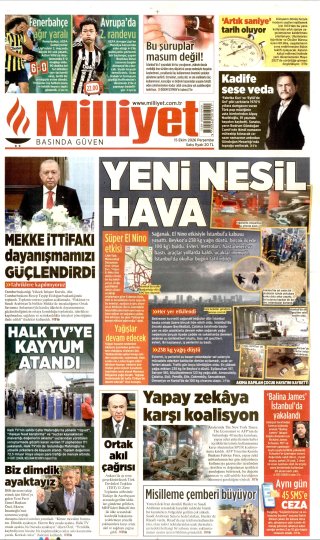 Milliyet Gazetesi 16 Ekim 2026 Manşeti
