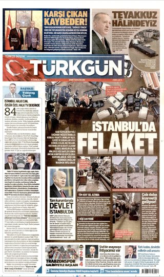 Türkgün Gazetesi 17 Ekim 2026 Manşeti