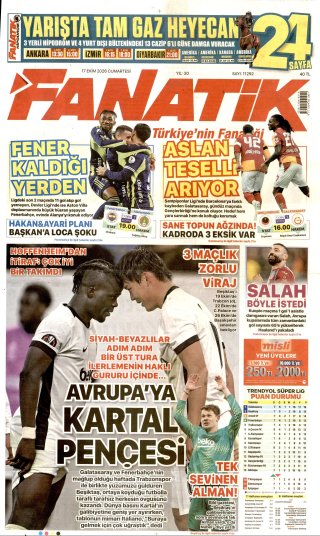 Fanatik Gazetesi 18 Ekim 2026 Manşeti