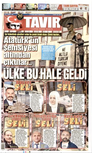 Tavır Gazetesi 18 Ekim 2026 Manşeti