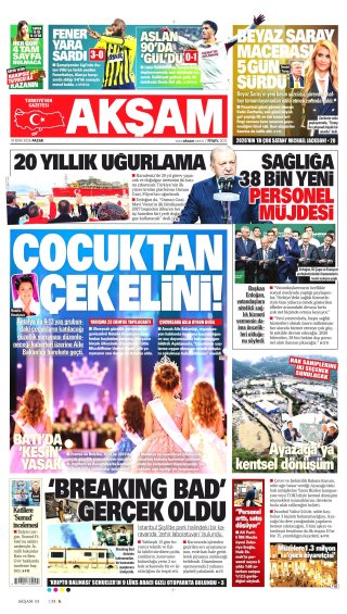 Akşam Gazetesi 19 Ekim 2026 Manşeti