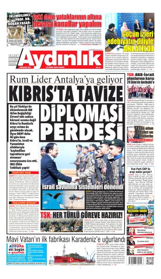 Aydınlık Gazetesi 19 Ekim 2026 Manşeti
