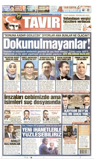 Tavır Gazetesi 19 Ekim 2026 Manşeti