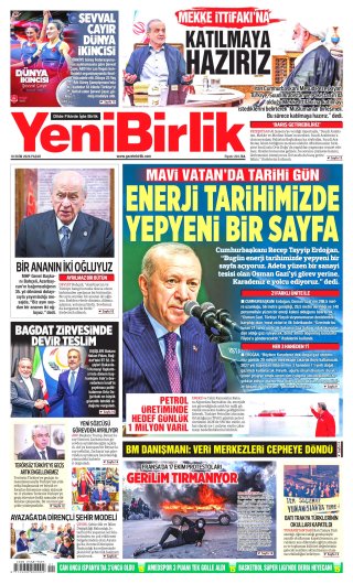 YeniBirlik Gazetesi 19 Ekim 2026 Manşeti