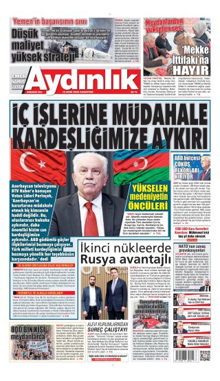 Aydınlık Gazetesi 20 Ekim 2026 Manşeti