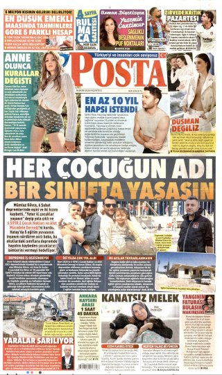 Posta Gazetesi 20 Ekim 2026 Manşeti
