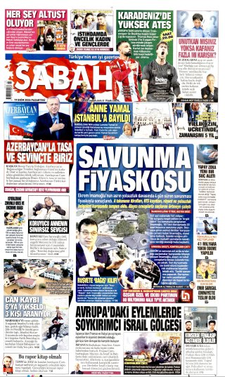 Sabah Gazetesi 20 Ekim 2026 Manşeti