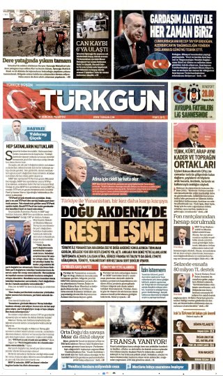Türkgün Gazetesi 20 Ekim 2026 Manşeti