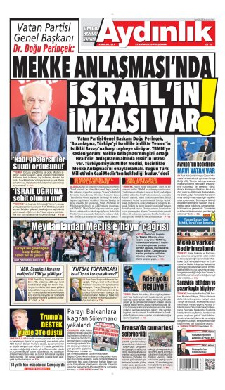 Aydınlık Gazetesi 22 Ekim 2026 Manşeti
