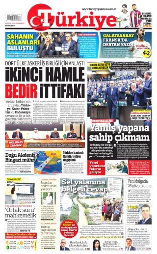 Türkiye Gazetesi 22 Ekim 2026 Manşeti