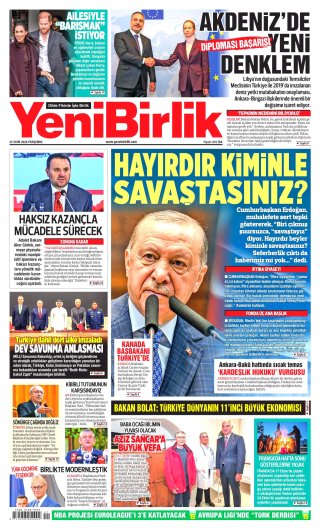 YeniBirlik Gazetesi 22 Ekim 2026 Manşeti