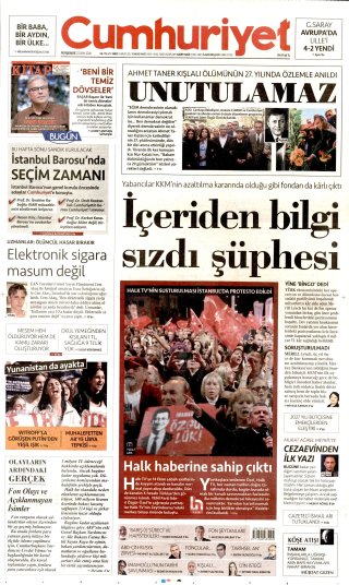 Cumhuriyet Gazetesi 23 Ekim 2026 Manşeti