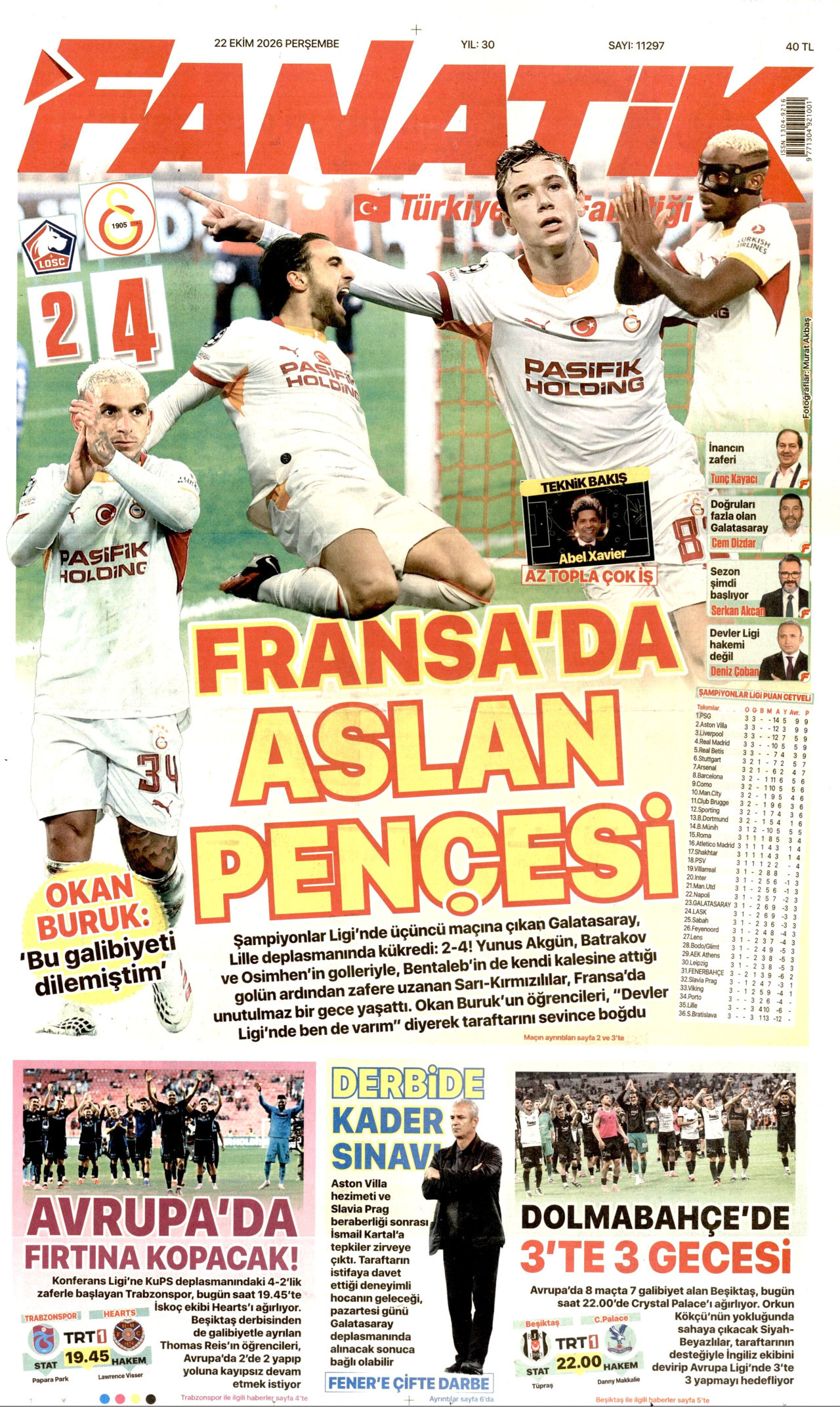 Fanatik Gazetesi 23 Ekim 2026 Cuma Manşeti Büyük Boyut