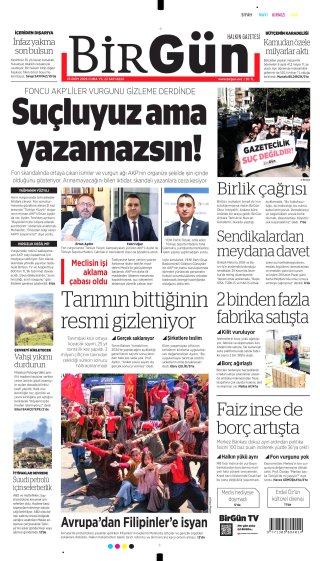 BirGün Gazetesi 24 Ekim 2026 Manşeti