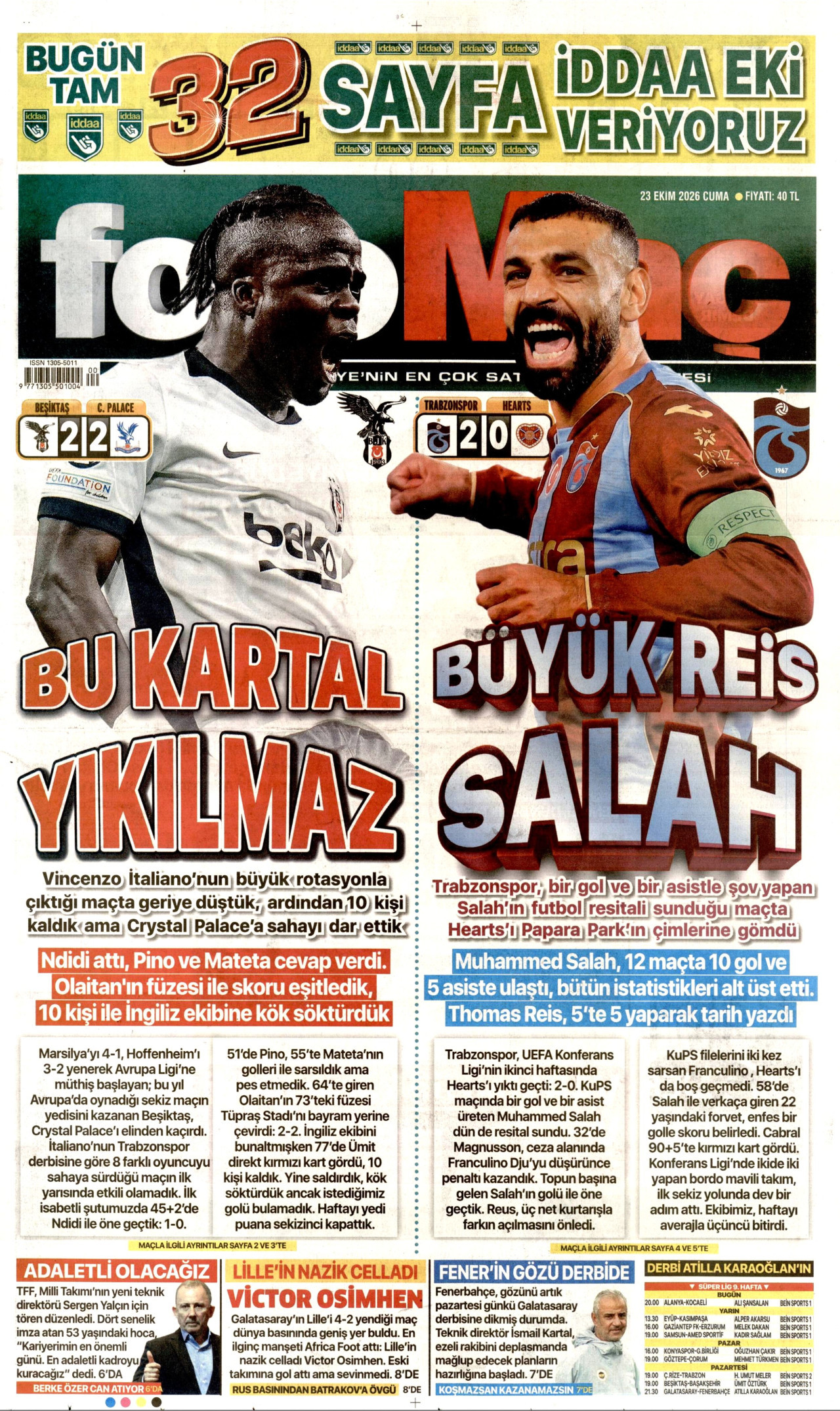 Fotomaç Gazetesi 24 Ekim 2026 Cumartesi Manşeti Büyük Boyut