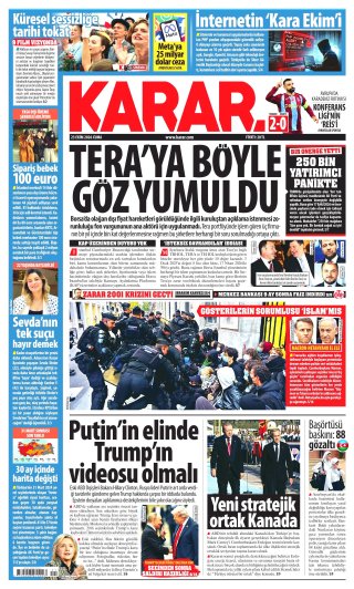 Karar Gazetesi 24 Ekim 2026 Manşeti