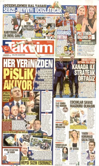 Takvim Gazetesi 24 Ekim 2026 Manşeti