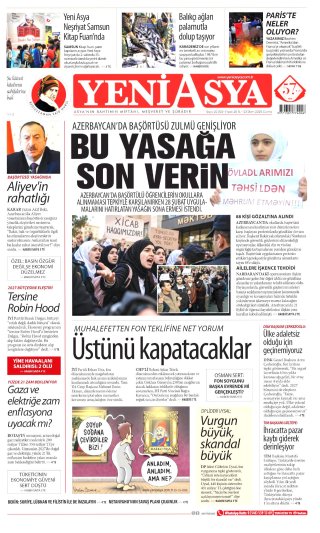 Yeni Asya Gazetesi 24 Ekim 2026 Manşeti