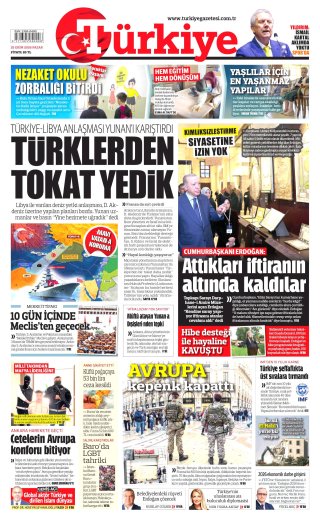 Türkiye Gazetesi 25 Ekim 2026 Manşeti