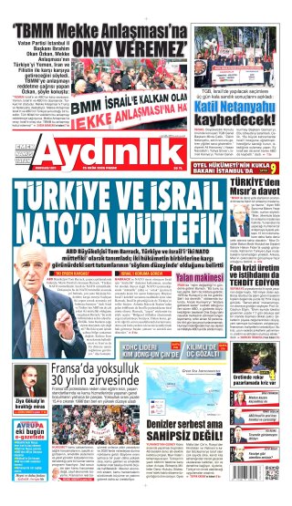Aydınlık Gazetesi 26 Ekim 2026 Manşeti