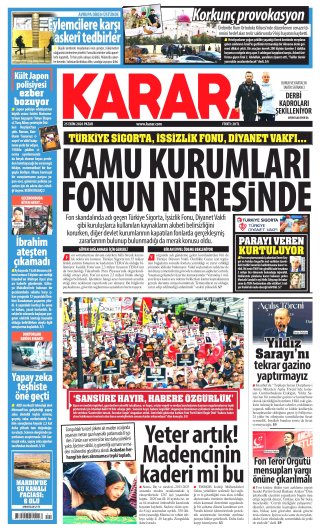 Karar Gazetesi 26 Ekim 2026 Manşeti
