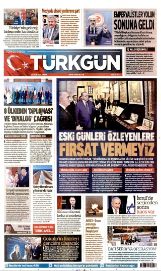 Türkgün Gazetesi 26 Ekim 2026 Manşeti