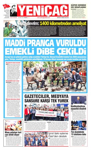 Yeniçağ Gazetesi 26 Ekim 2026 Manşeti