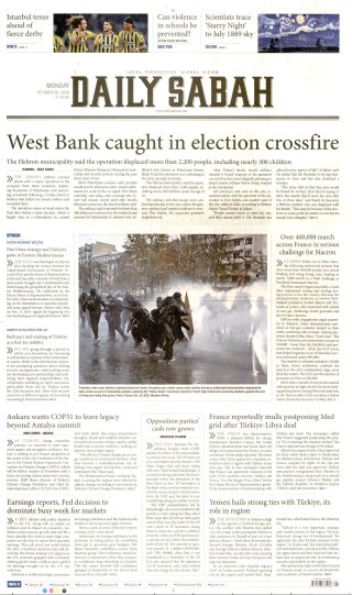 Daily Sabah Gazetesi 27 Ekim 2026 Manşeti
