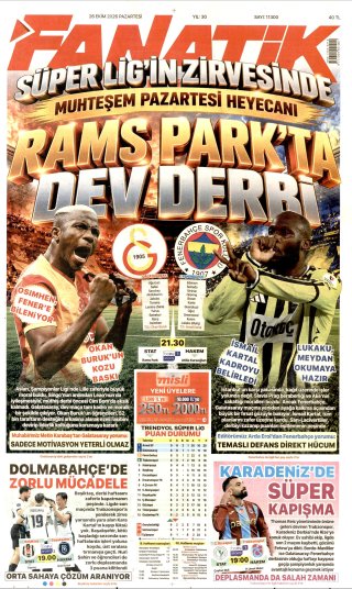 Fanatik Gazetesi 27 Ekim 2026 Manşeti