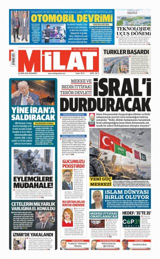 Milat Gazetesi 27 Ekim 2026 Manşeti