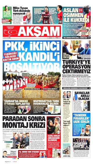 Akşam Gazetesi 28 Ekim 2026 Manşeti