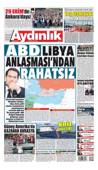 Aydınlık Gazetesi 28 Ekim 2026 Manşeti