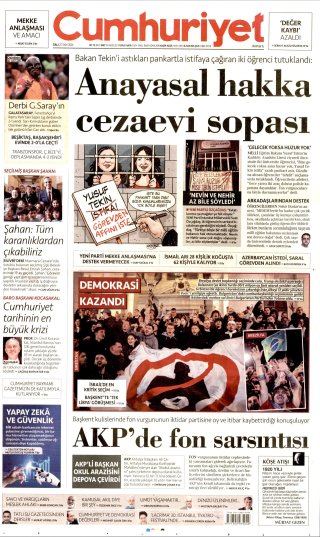 Cumhuriyet Gazetesi 28 Ekim 2026 Manşeti