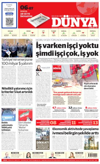 Dünya Gazetesi 28 Ekim 2026 Manşeti